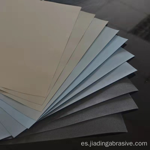 Hoja de papel abrasivo húmedo o seco de carburo de silicona